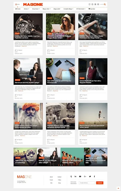 MagOne v6.9.61 – Responsive Blogger Template Free Download