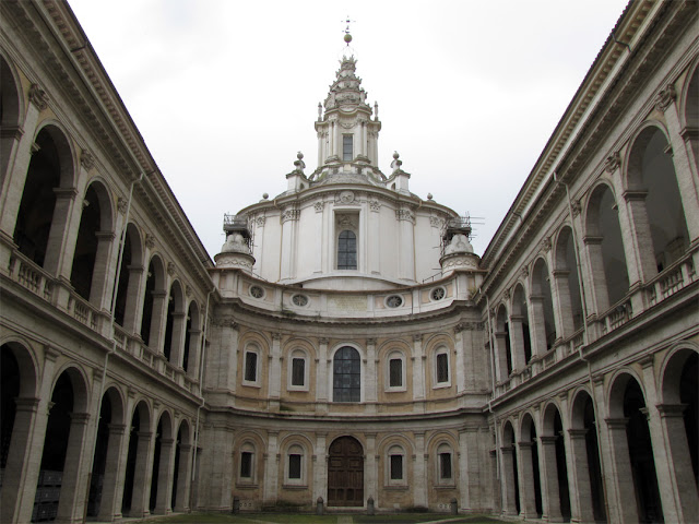 Church of Sant'Ivo and the wings of the Palazzo della Sapienza, Roma