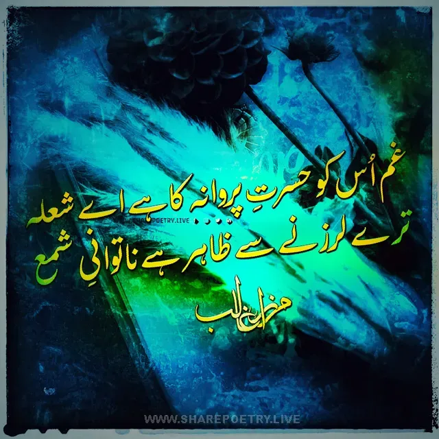 Best Mirza Ghalib poetry in urdu 2 lines - images And Text Copysharepoetry.live