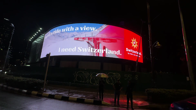 Switzerland Tourism Ad Malaysia Kuala Lumpur City Center Digital Billboard Advertising Nearby KLCC Imbi LED Display Advertising KL