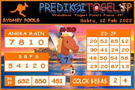 Prediksi Togel Sidney JP Sabtu 12 Februari 2022