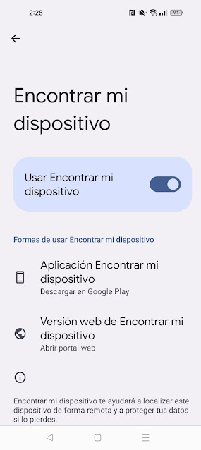 Activar "Encontrar mi dispositivo"