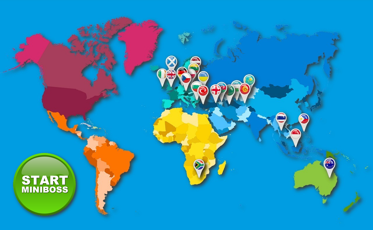 MINIBOSS BUSINESS SCHOOL BRANCHES' WORLD MAP