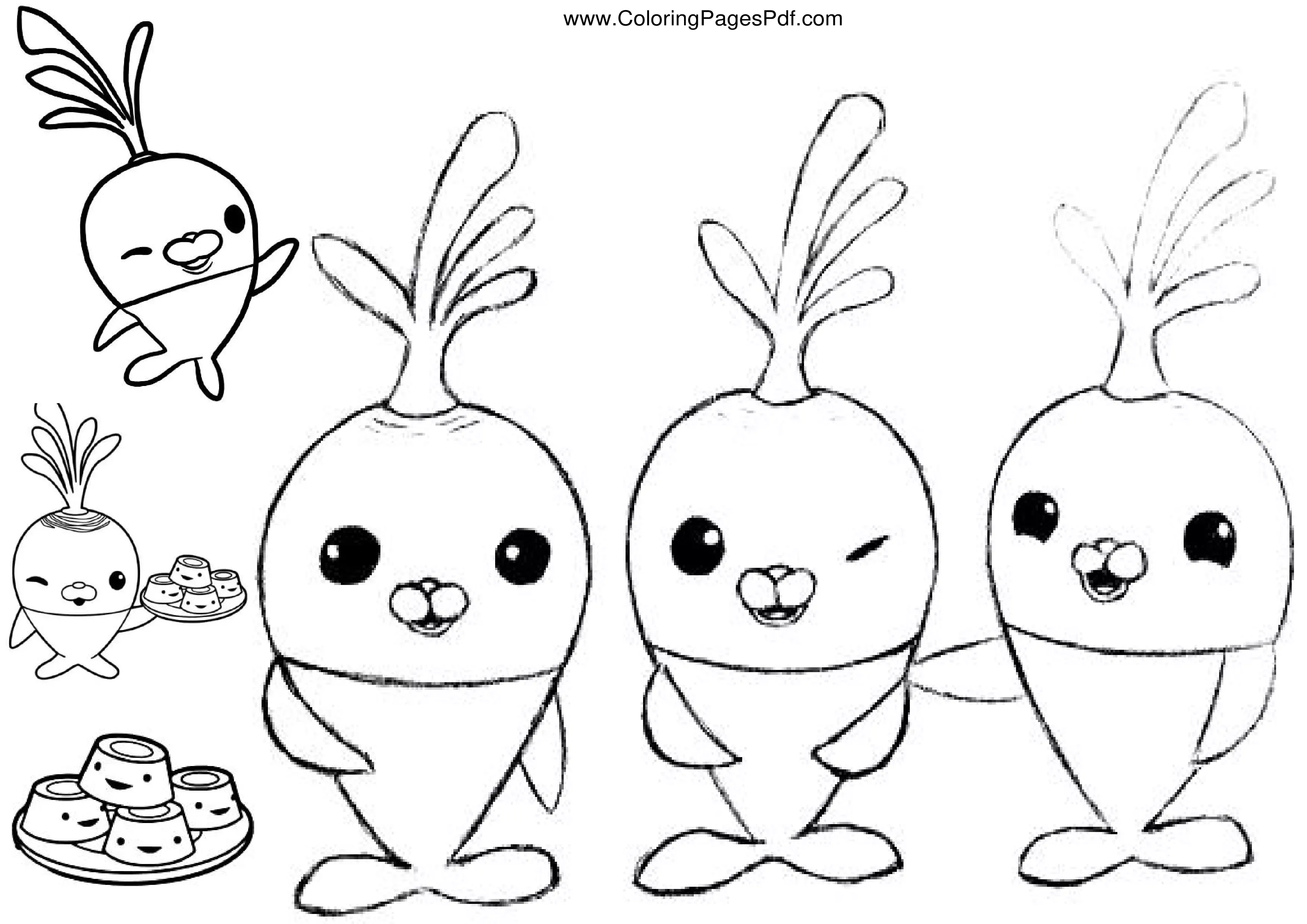 Vegimal octonauts coloring pages