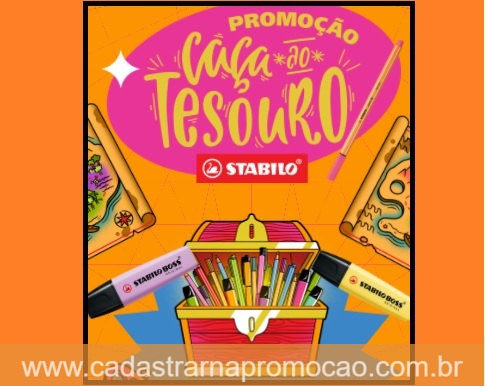 Cadastro caça ao tesouro produtos STABILO