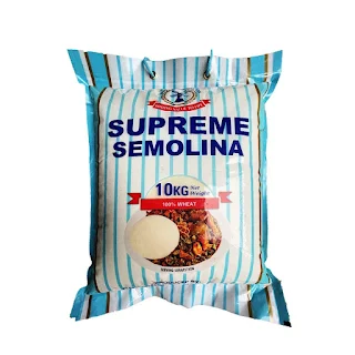 Supreme Semolina 10Kg on white background