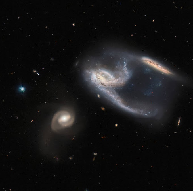 Hubble avista um par galáctico em forma de nave estelar , diz NASA