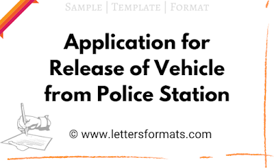 application for police station to release bike