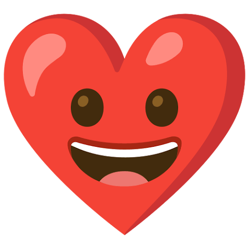 Red love heart smiley emoji