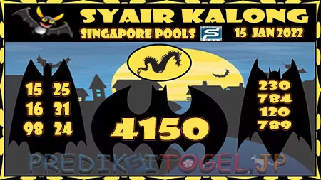 Syair Kalong Singapura Hari Ini 15-01-2022