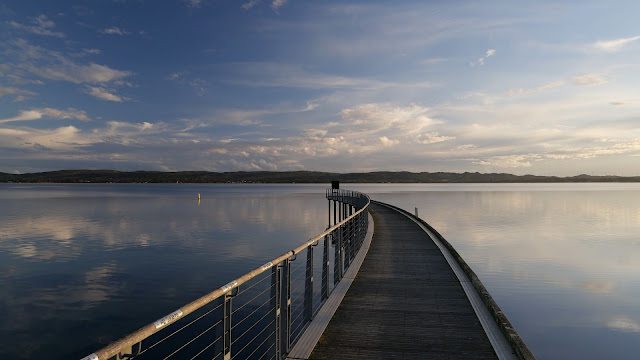 Dock wallpaper image at twilight