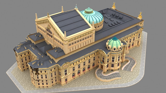 Opera Palais Garnier House Paris 3D Model