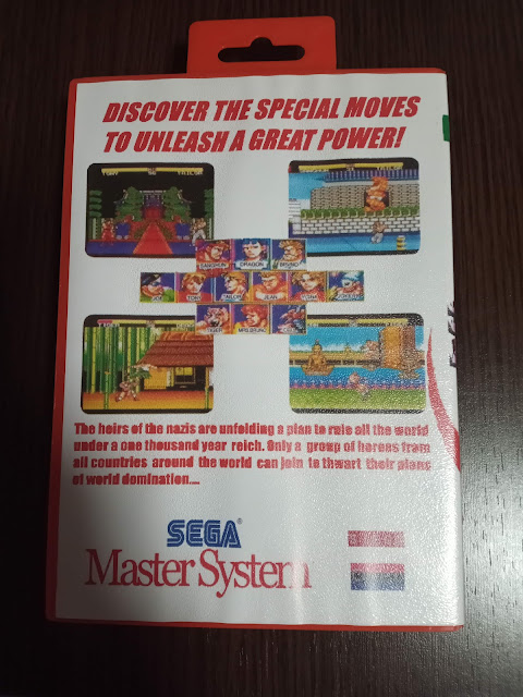 Juego Jang Pung 3 de Master System. Detrás