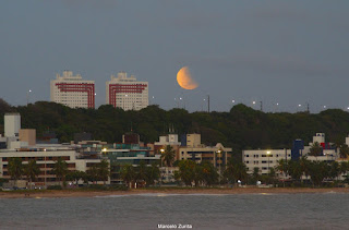 Astrônomos registram eclipse lunar na Paraíba; veja imagens do fenômeno