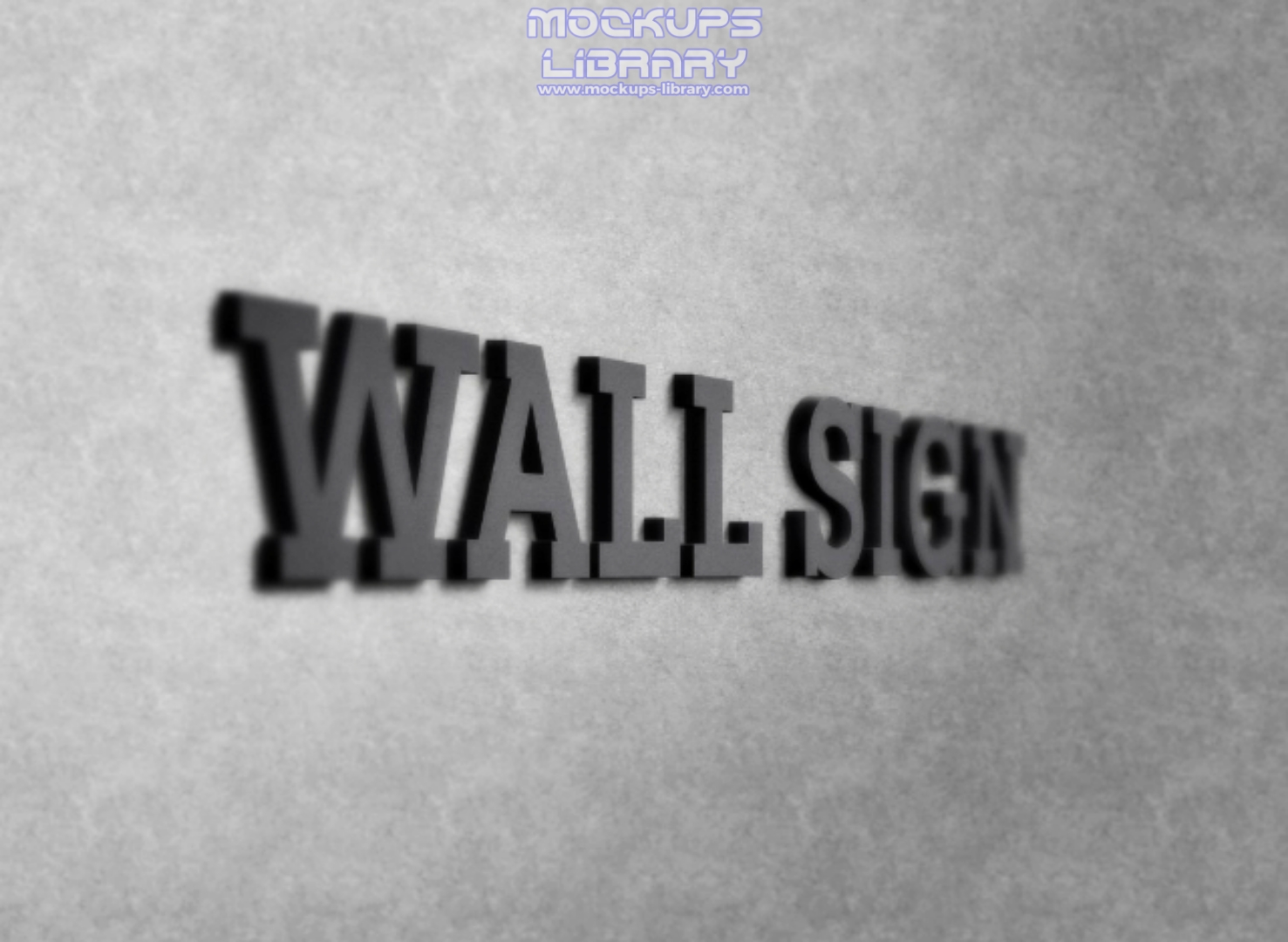 Wall Sign Logo Mockup