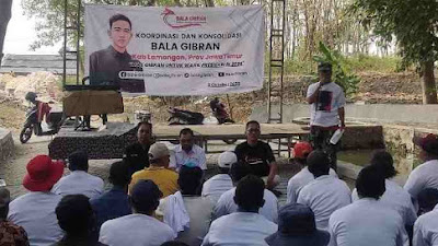 Bala Gibran Kab.Lamongan, Siap Mengantarkan Walikota Solo Jadi Wakil Presiden 2024.