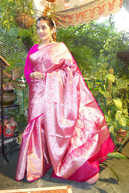 Silk and tissue Shikargah sarees