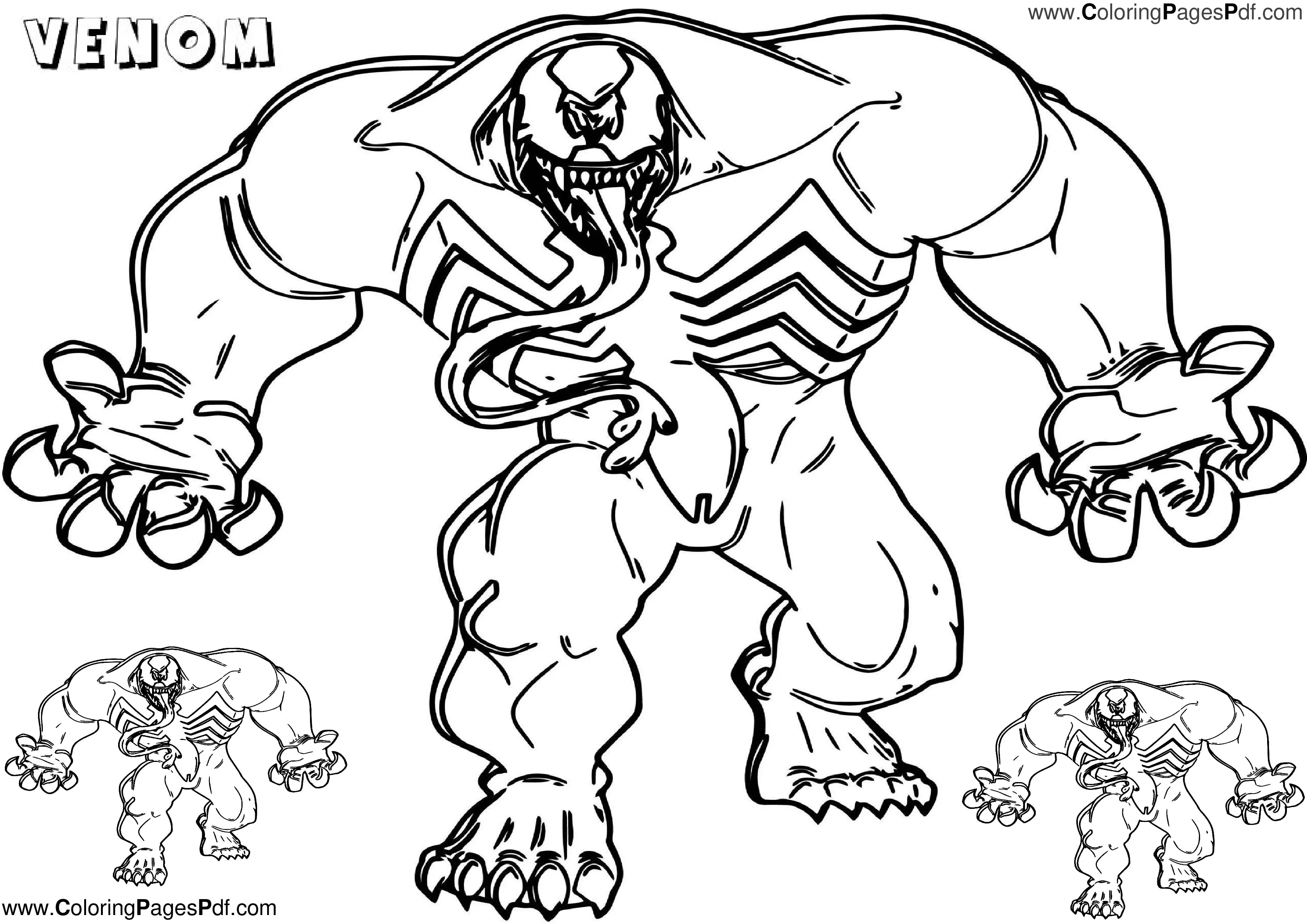 Venom coloring page