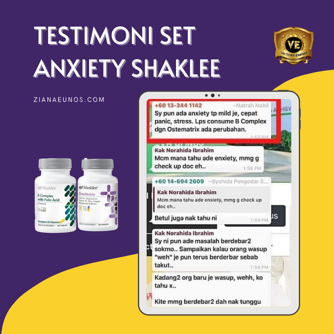 Testimoni Set Anxiety Shaklee