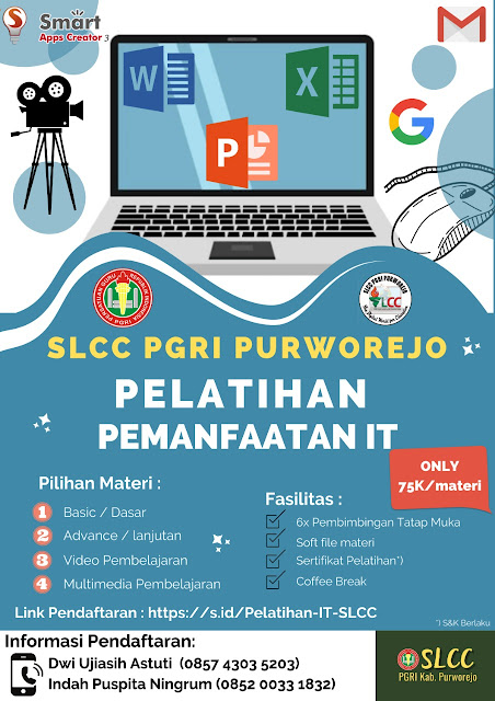 SLCC PGRI PURWOREJO ADAKAN PELATIHAN IT