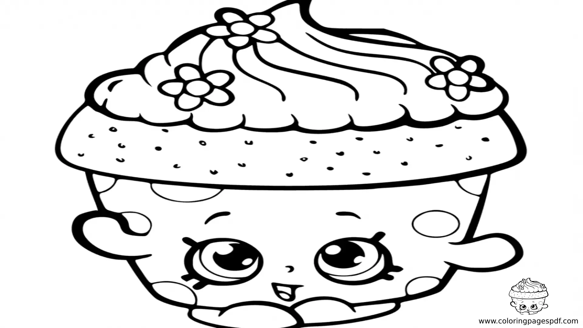 Shopkins Cupcake Coloring Pages