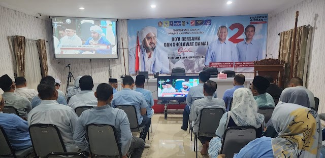 TKD Prabowo-Gibran Kalimantan Selatan Ikuti Doa dan Sholawat Bersama Menyongsong Pemilu Damai 