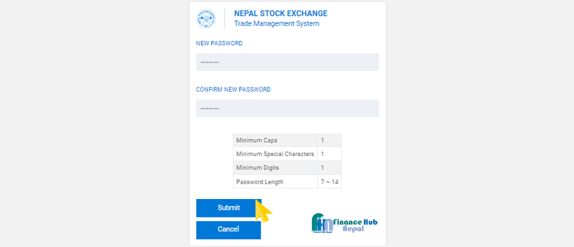 How to reset NEPSE Password