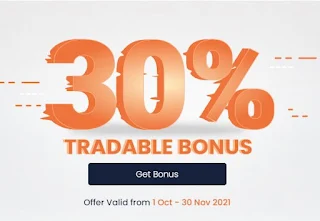 Bonus Deposit HonorFX 30% - Tradable Bonus