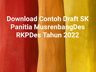 Download Contoh Draft SK Panitia MusrenbangDes RKPDes Tahun 2022