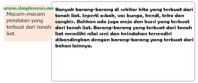 Macam-macam peralatan yang terbuat dari tanah liat www.simplenews.me