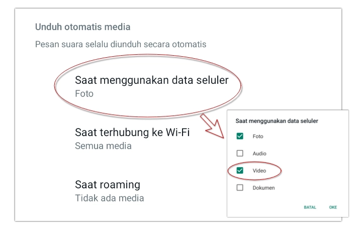 Cara video dari whatsapp tersimpan ke galeri hp