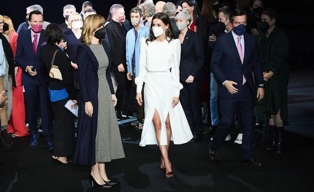 Queen Letizia attended the 75th edition of the Mercedes Benz Fashion Week Madrid at Ifema