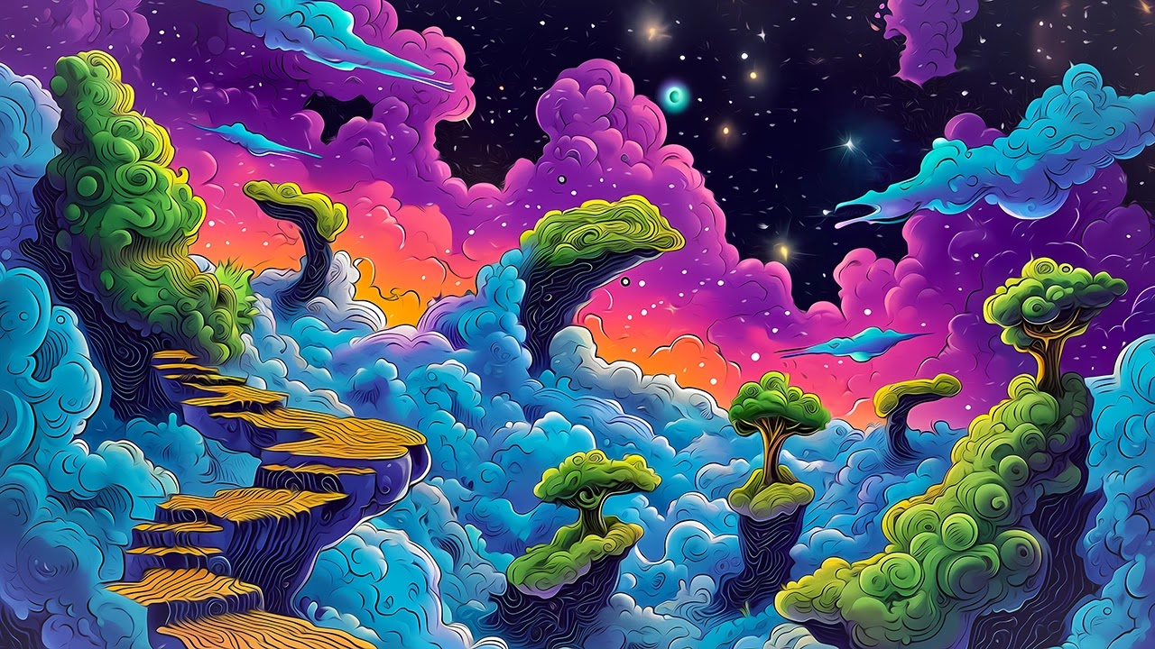 Fantasy Skylands - A Vibrant Dreamscape Wallpaper 4K