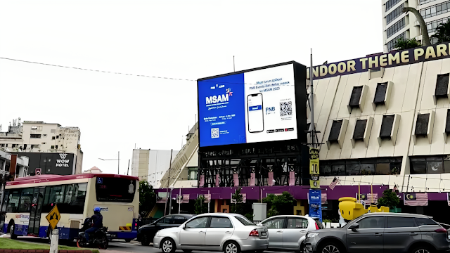 Jalan Penang Digital Screen Ads, Penang Opposite Gama Supermarket DOOH Ads, Georgetown Digital Billboard Ads, Nearby Menara Komtar LED Screen Ads,