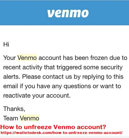 unfreeze Venmo account