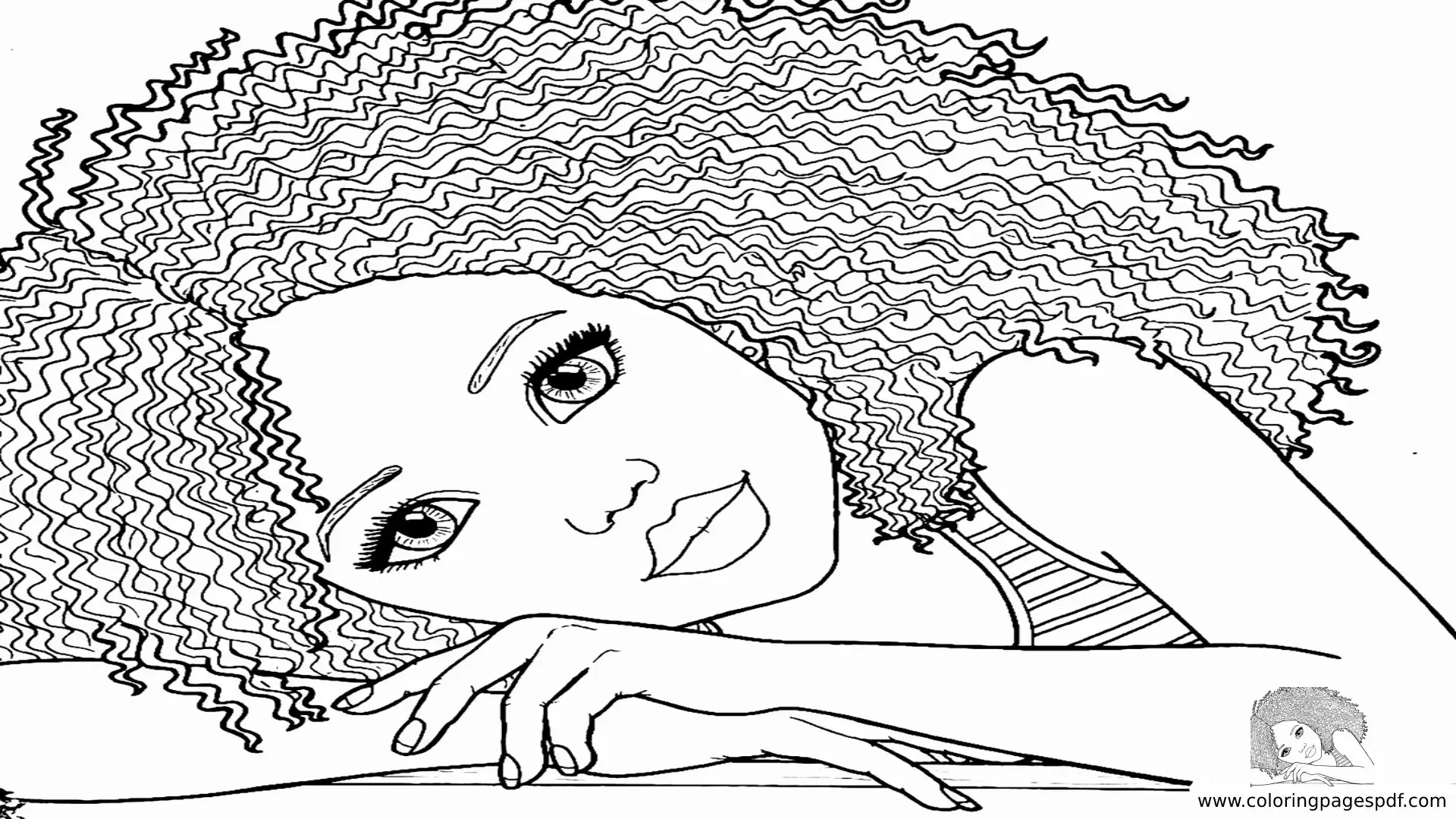 Coloring Pages Black Woman