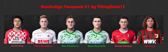 Bundesliga Facepack #1 For eFootball PES 2021