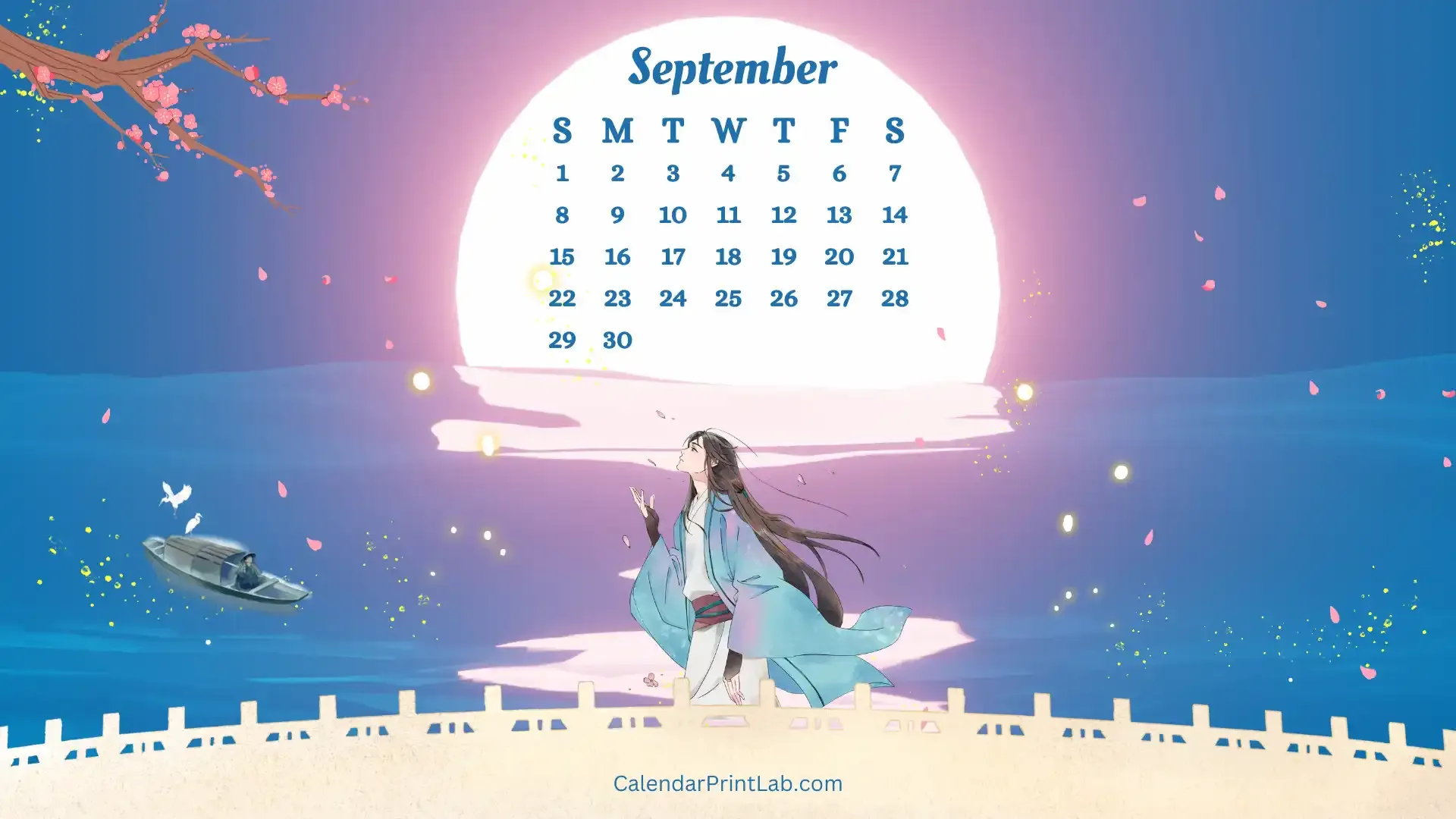 September 2024 Calendar Desktop Wallpaper