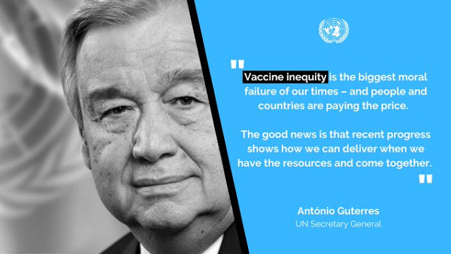 Vaccine inequity is a moral failure UN