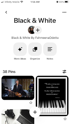 Screenshot of Black & White Fahmeena Odetta Moore
