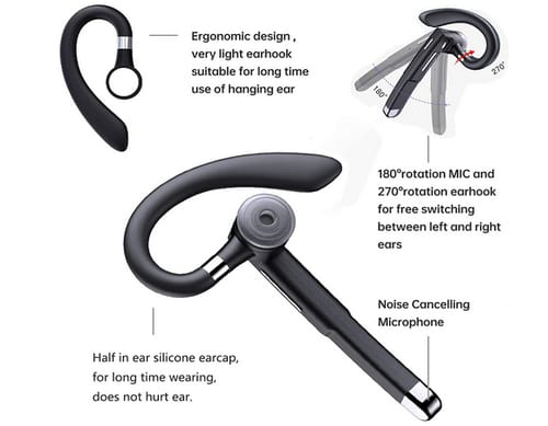 JOYHOOSH Bluetooth Earpiece Headset for Cellphones