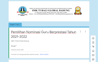 Pemilihan Nominasi Guru Berprestasi Tahun 2021-2022