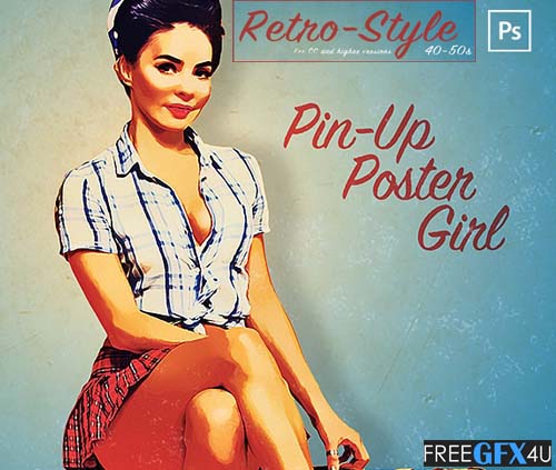 Retro Pin-up Poster Action