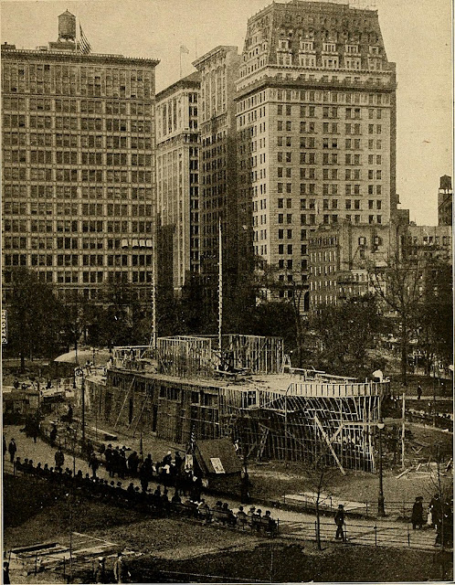 Fotografías del buque acorazado USS Recruit en Manhattan (1917-1920)