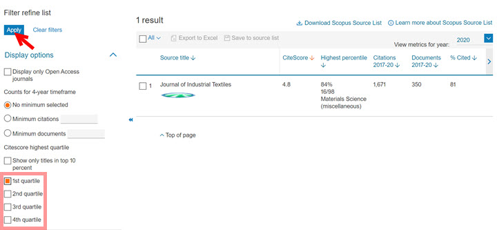 Scopus Filtering