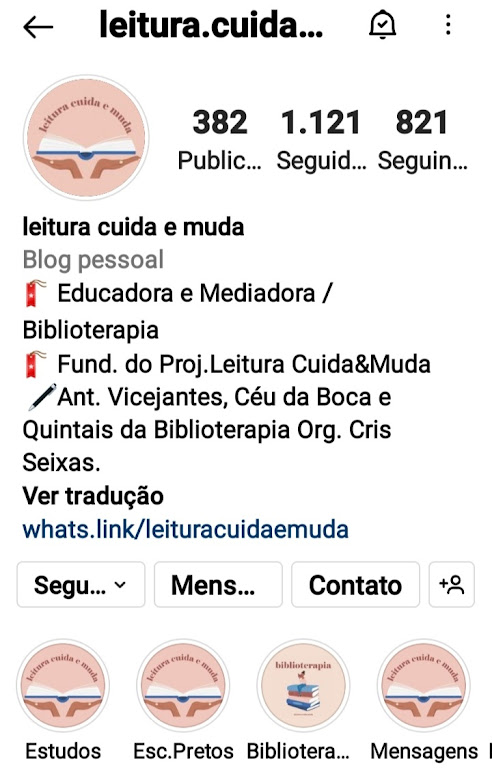 VISITEM e SIGAM MEU INSTAGRAN @leitura.cuida.muda