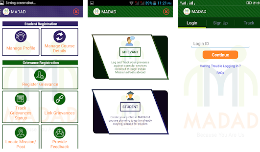 MADAD Online Portal For Android& IOS 