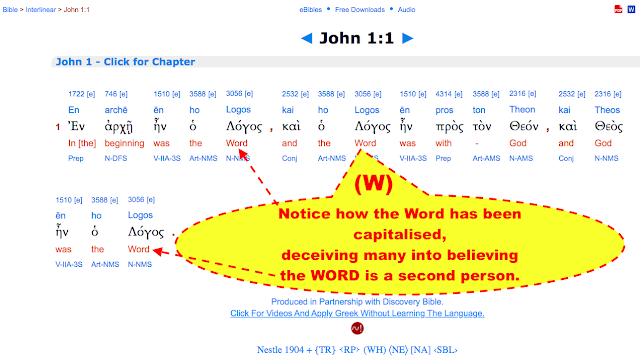 John 1:1  Interlinear.