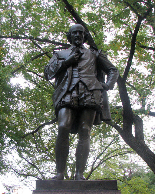 William Shakespeare by John Quincy Adams Ward, Central Park, New York