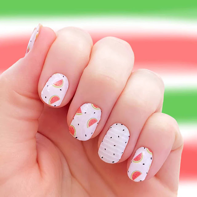 Watermelon Polka Dots Nail